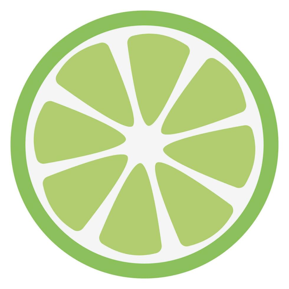 verde citrino fatias do limão. vetor