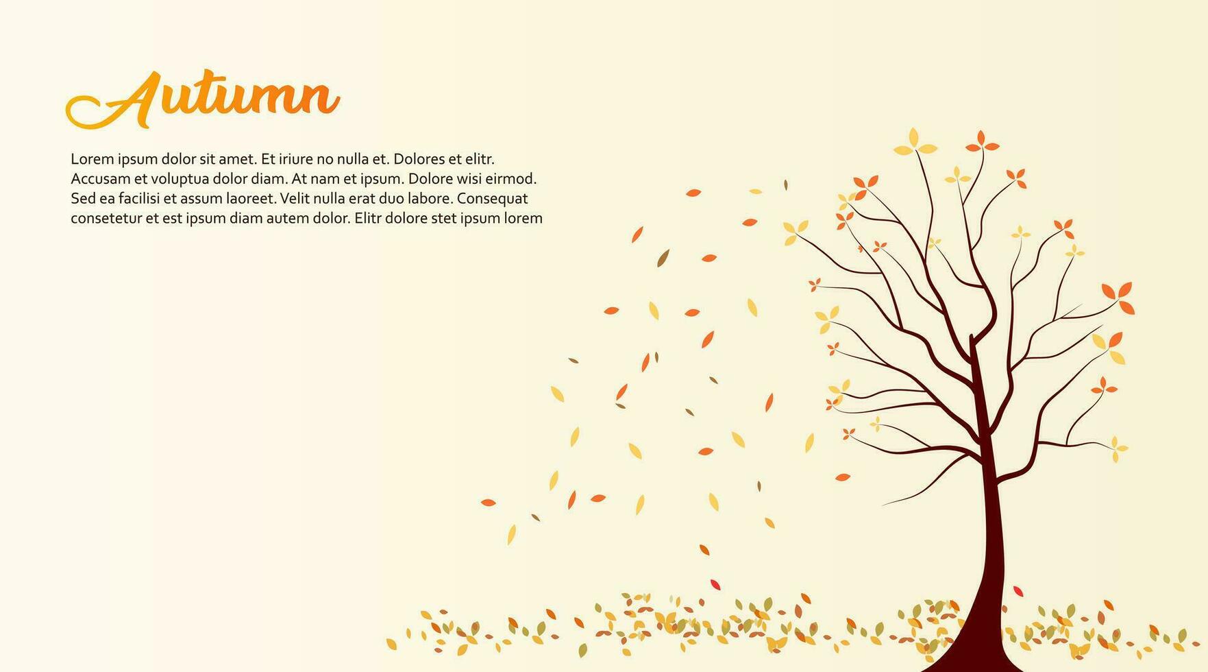 fundo vetorial com folhas de outono caindo vermelhas, laranja, marrons e amarelas vetor