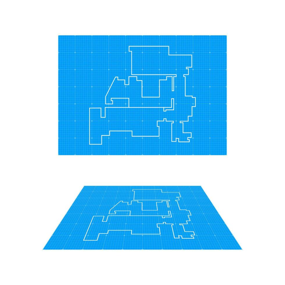 projeto casa plano desenho. vetor estoque ilustração