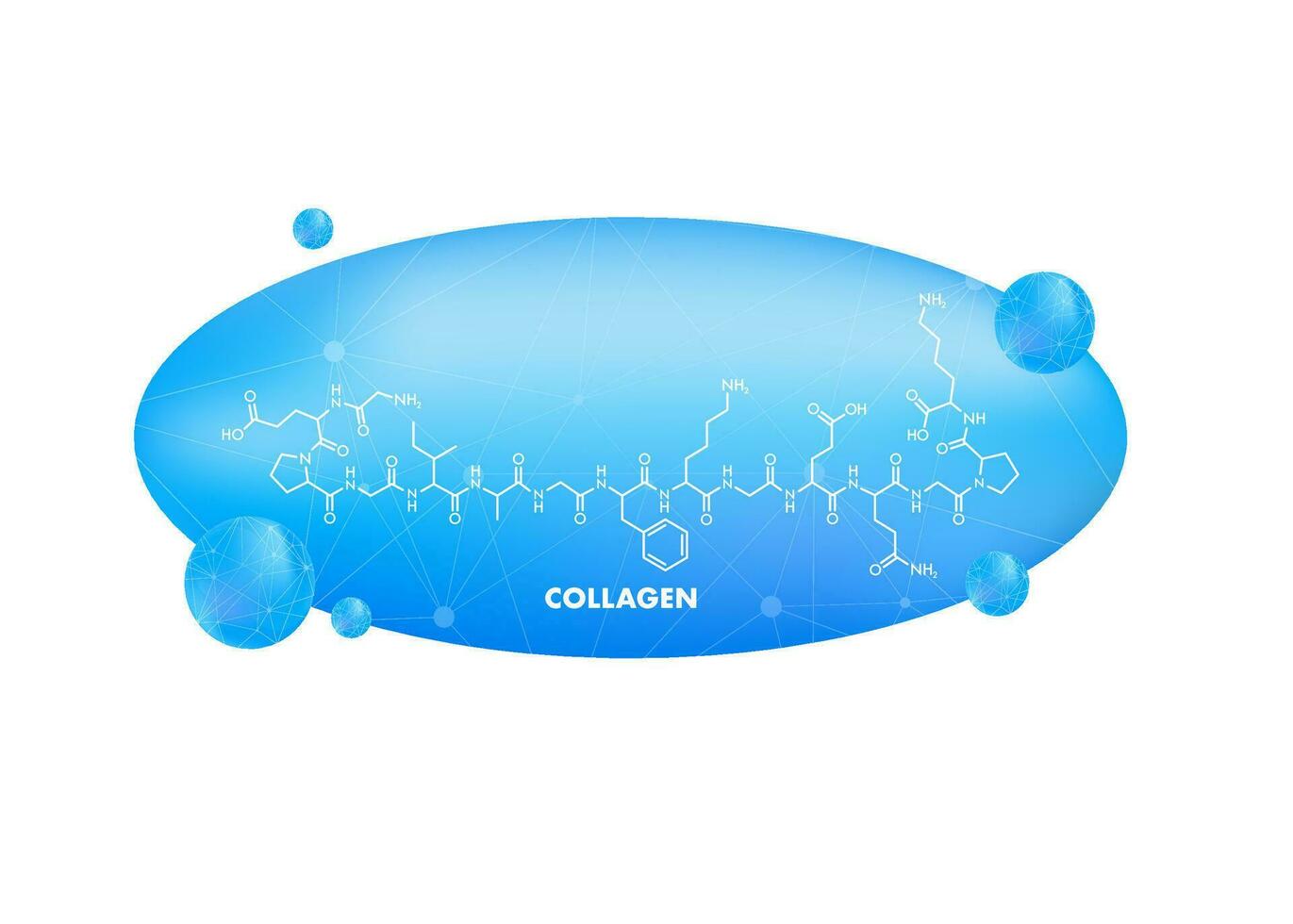 ouro colágeno em transparente fundo. beleza produtos. branco fundo vetor