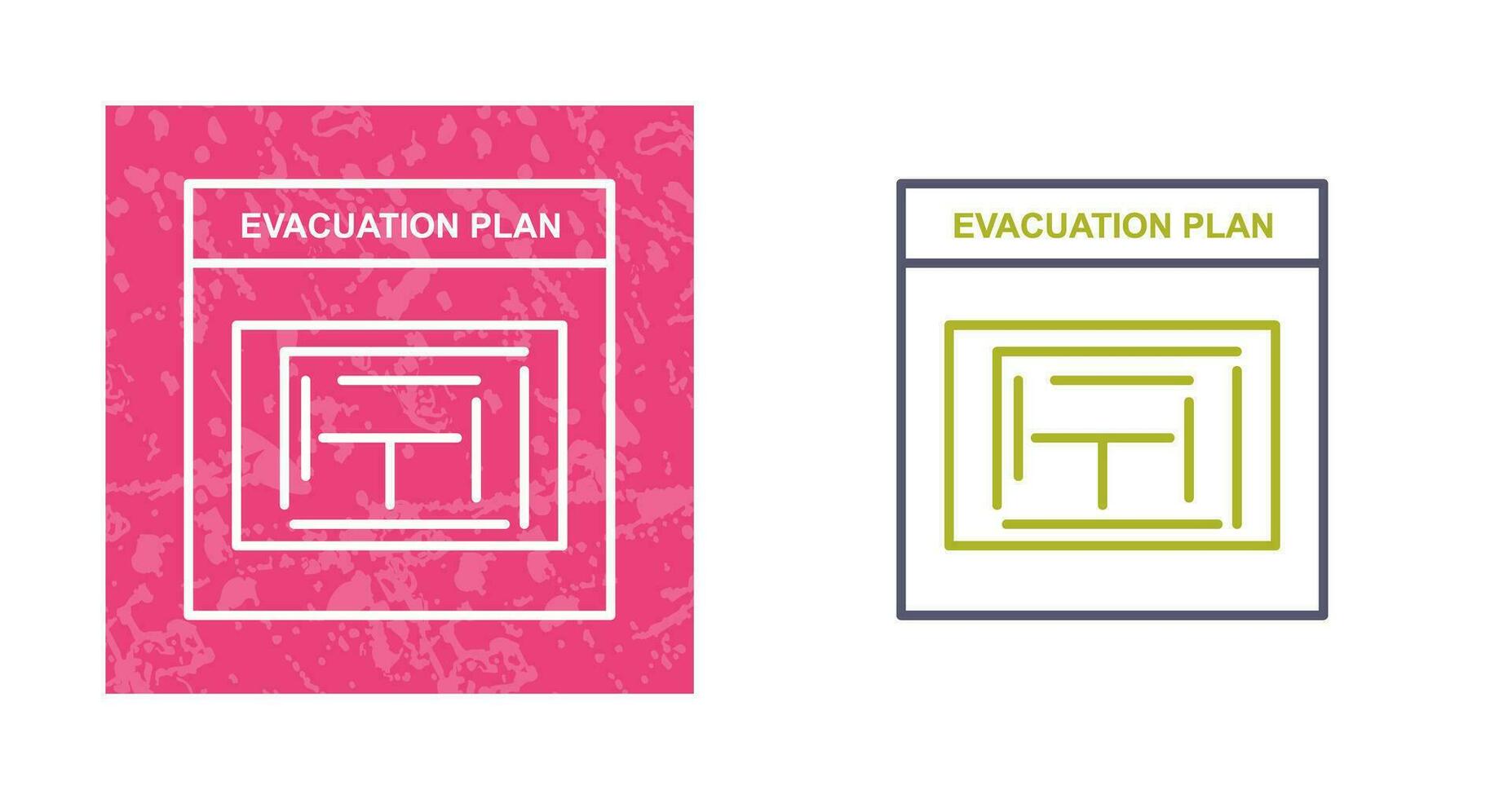 ícone de vetor de plano de evacuação