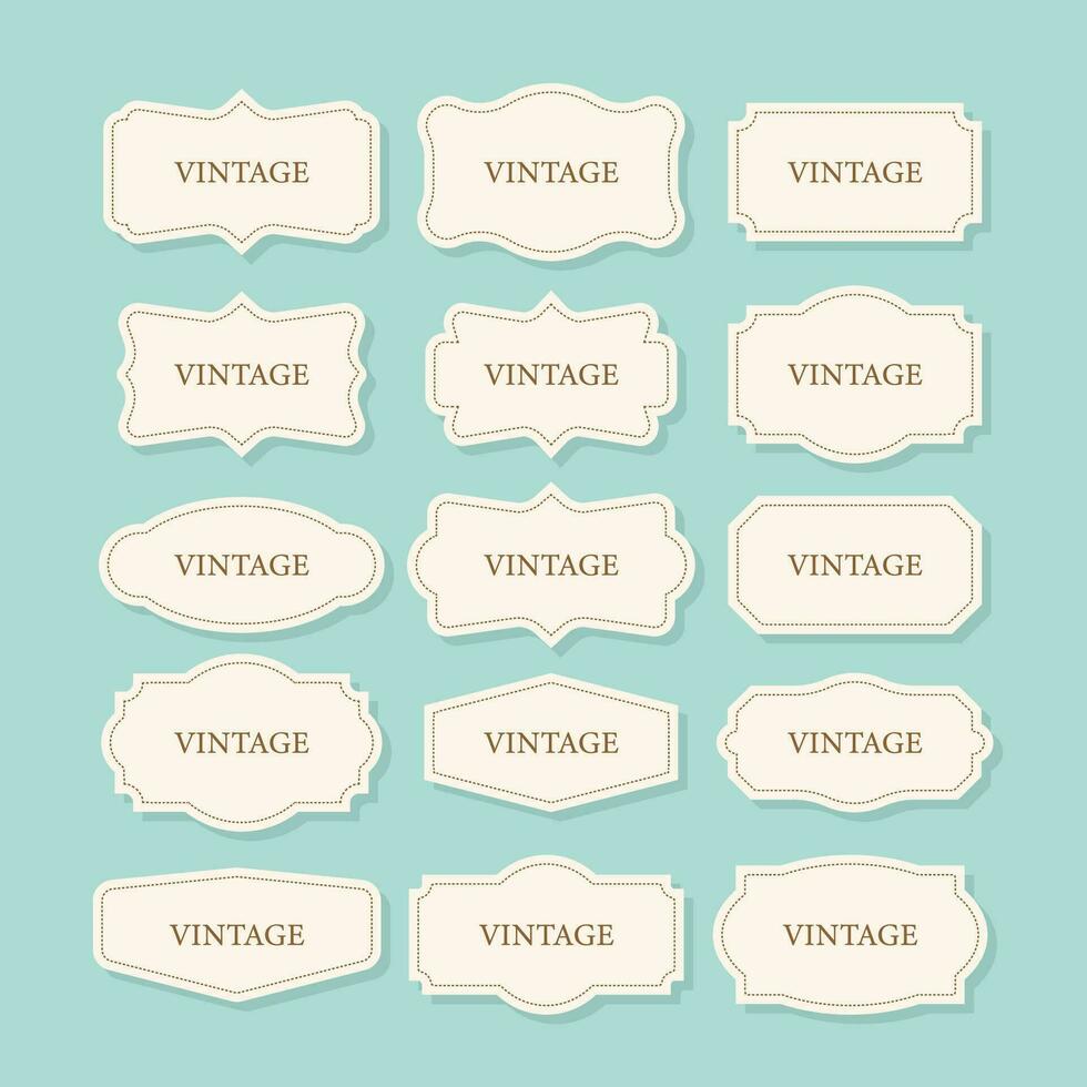 vintage quadros definir, clipart pacote. retro coleção para decorativo Projeto. quadro, Armação retro coleção para decorativo Projeto. vetor estoque ilustração