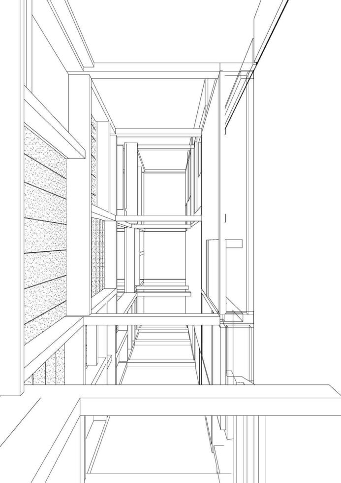 3d ilustração do construção estrutura vetor