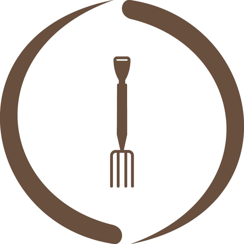 ícone de vetor de garfo de jardinagem