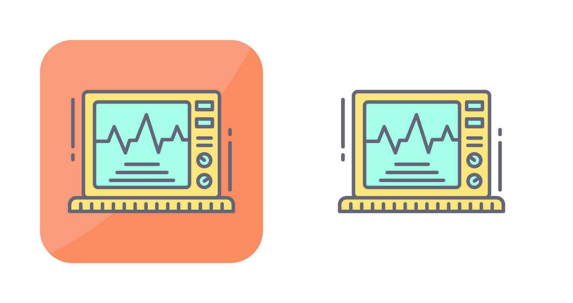 ícone de vetor de monitor de ekg