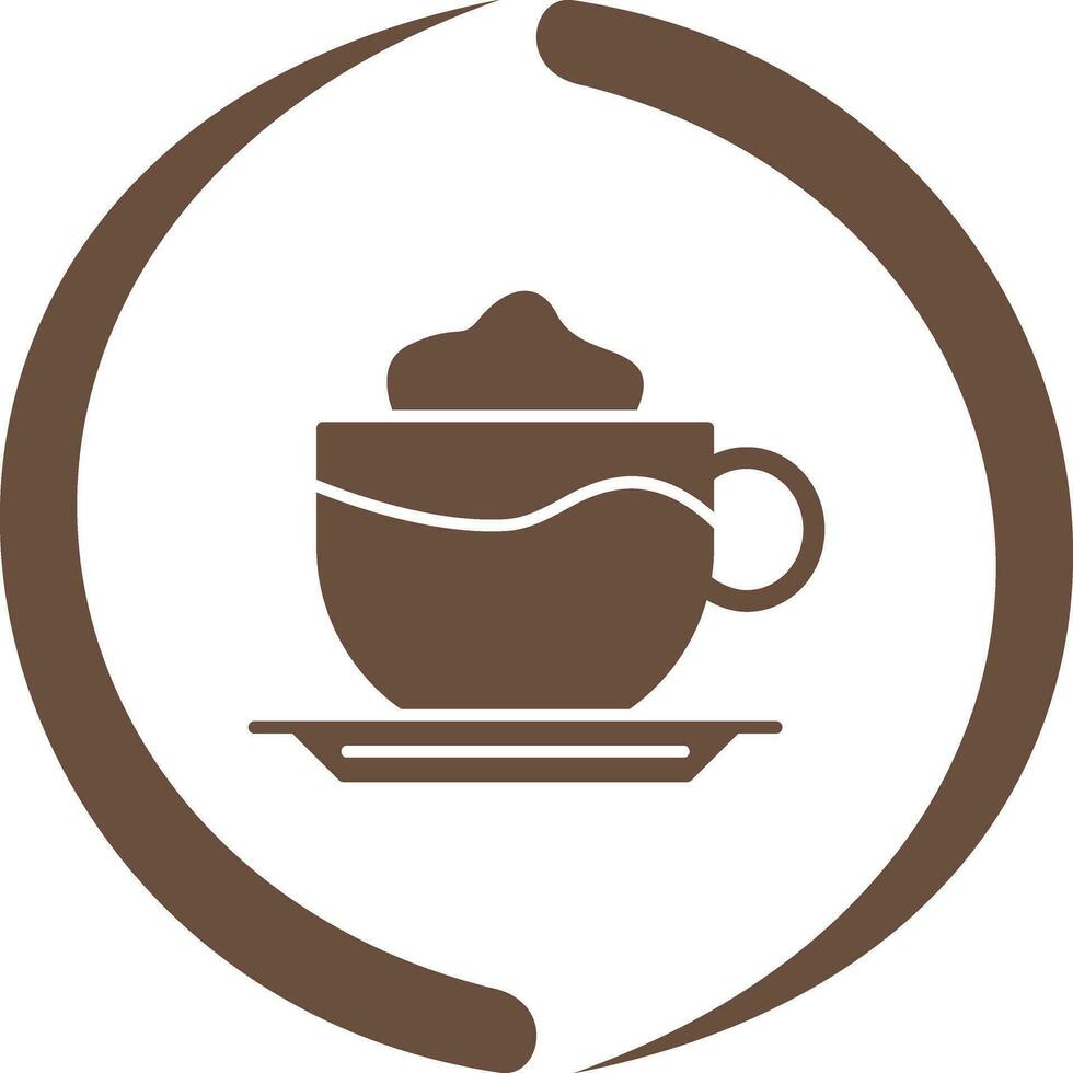 ícone de vetor de café com leite
