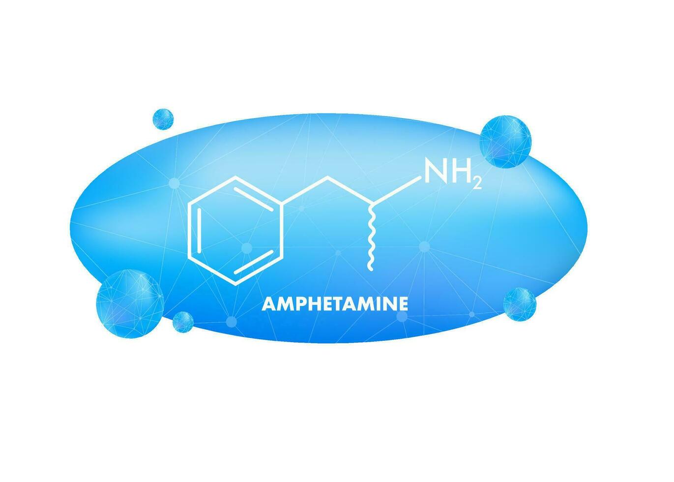 anfetamina Fórmula. ícone com anfetamina Fórmula. vetor