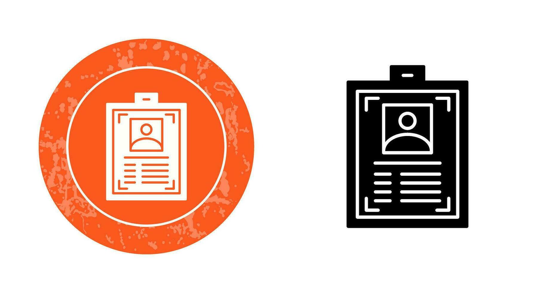 ícone de vetor de cartão de identificação