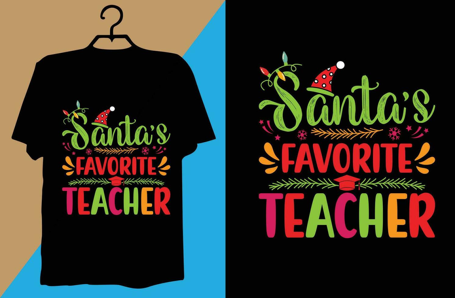 design de camiseta de natal vetor