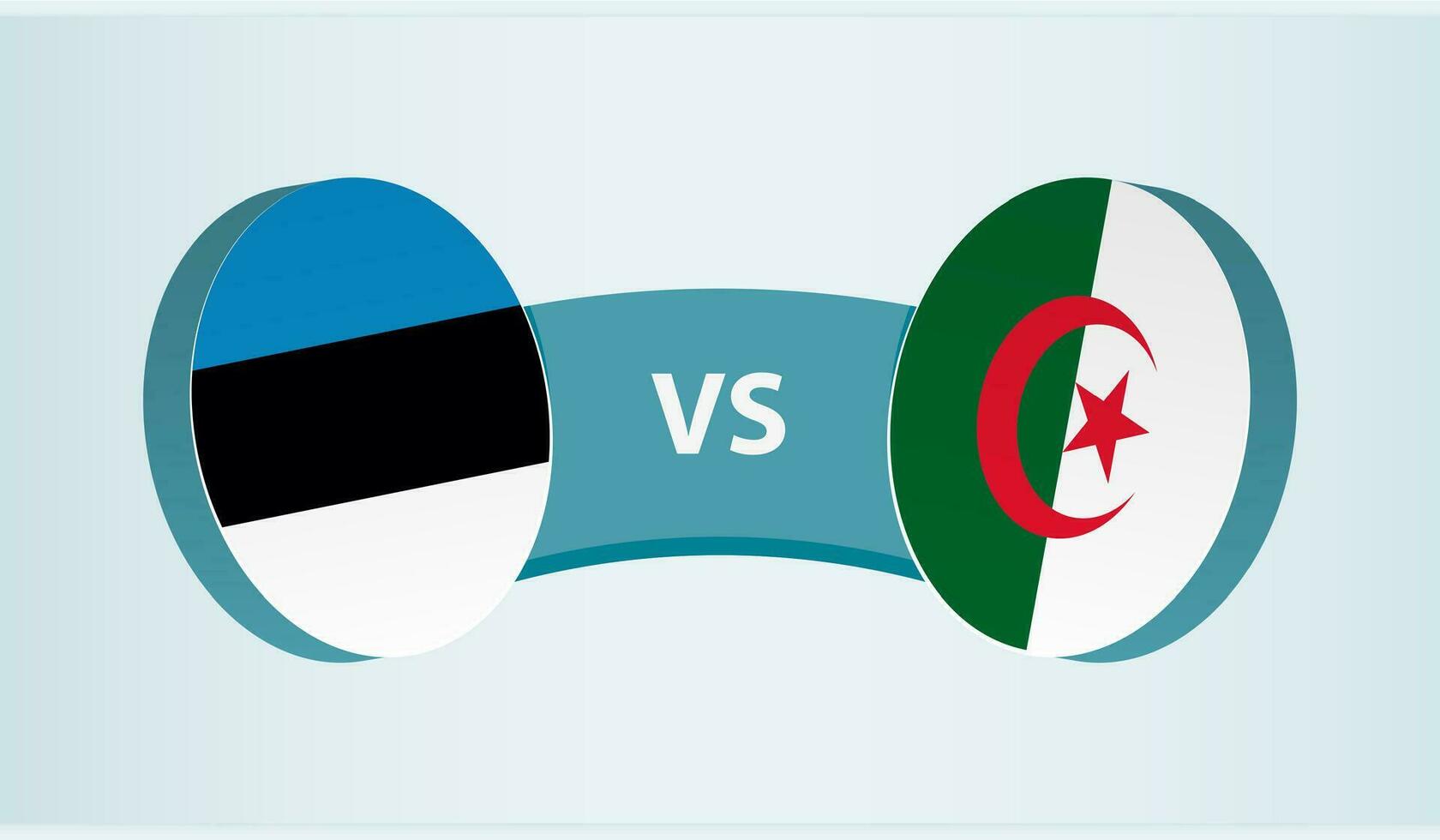 Estônia versus Argélia, equipe Esportes concorrência conceito. vetor