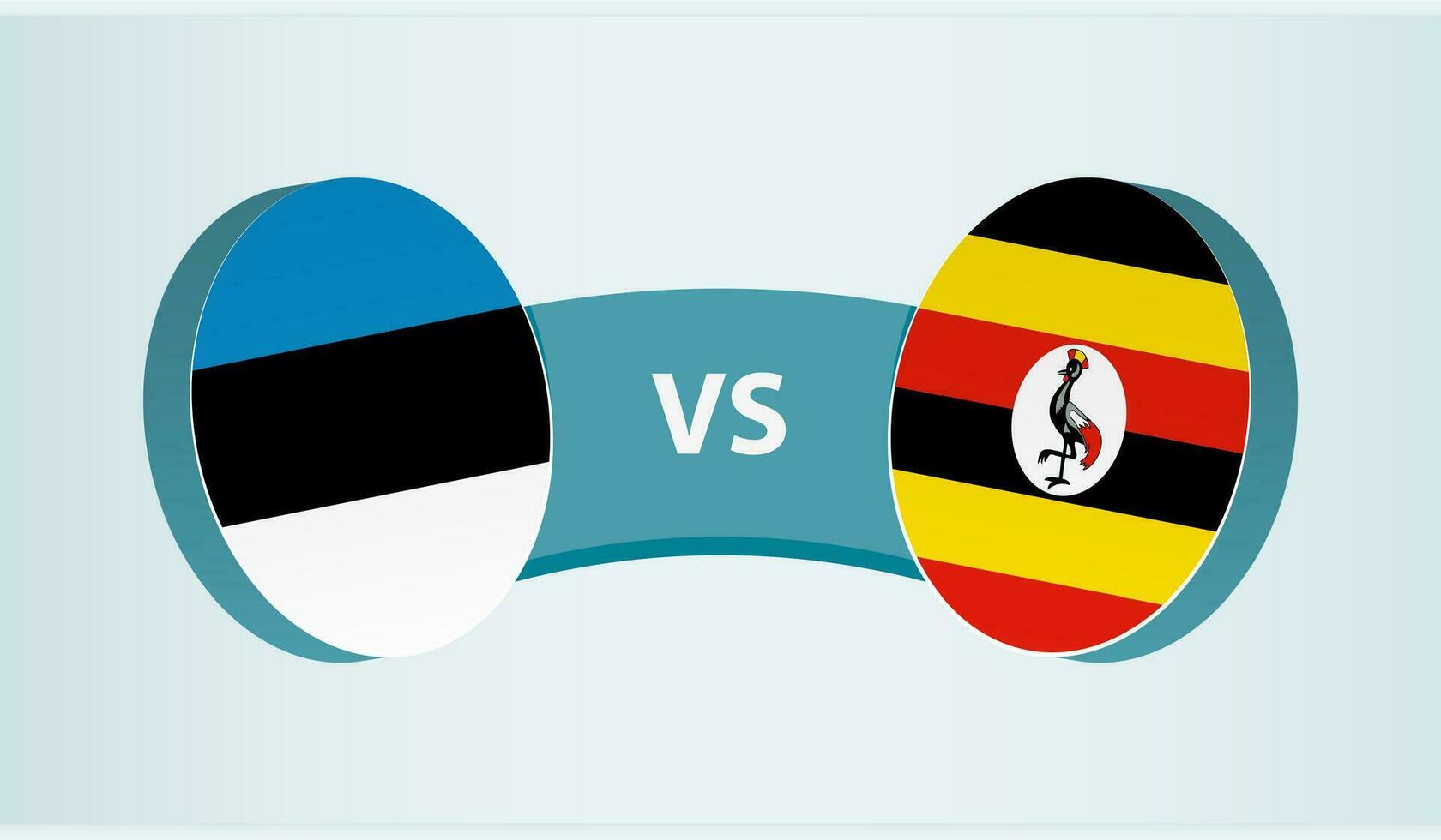 Estônia versus Uganda, equipe Esportes concorrência conceito. vetor