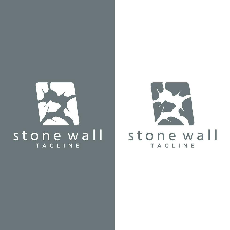 simples pedra parede logotipo Projeto modelo símbolo ilustração vetor