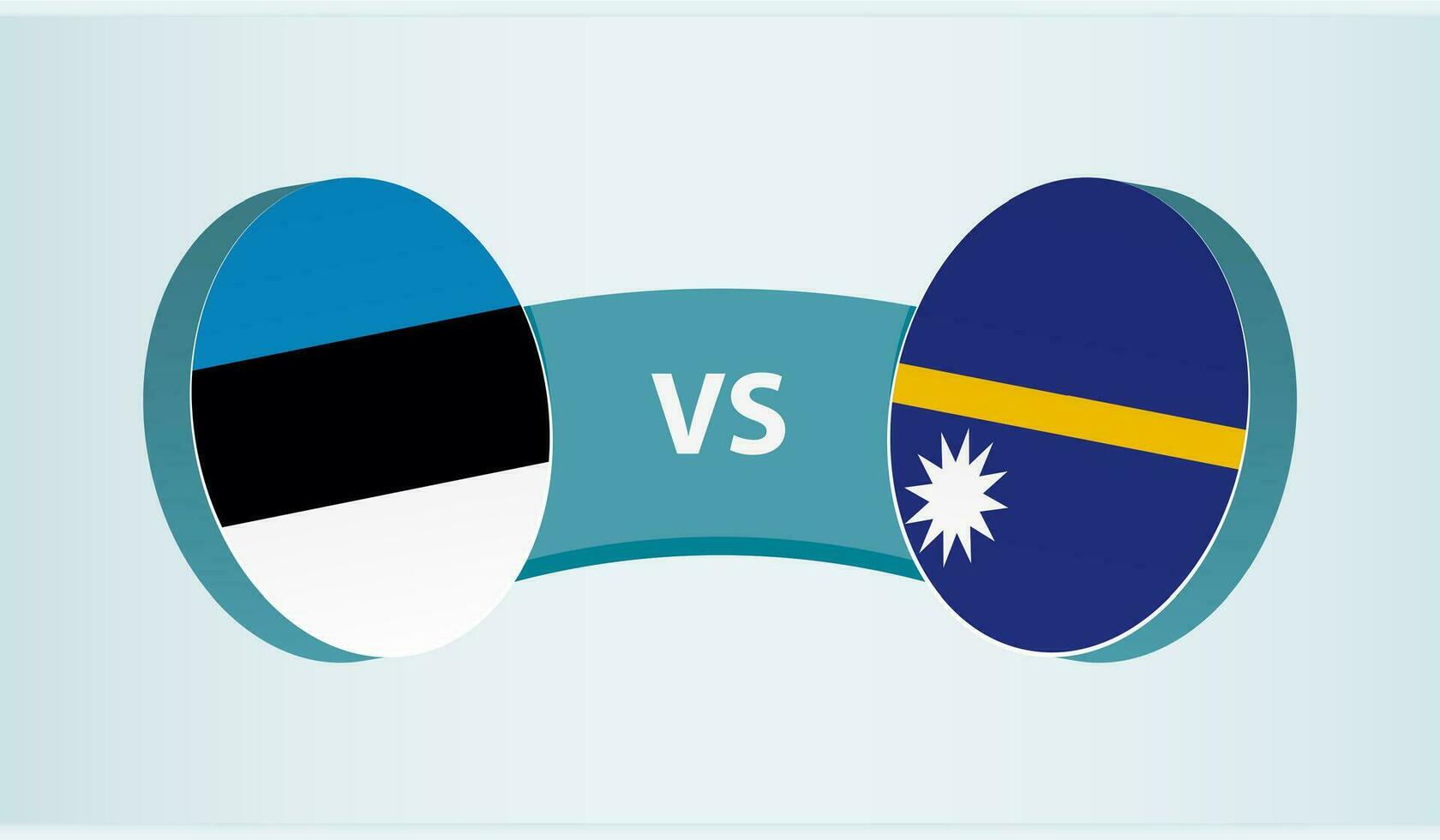 Estônia versus nauru, equipe Esportes concorrência conceito. vetor