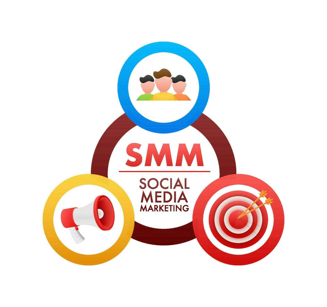 social meios de comunicação marketing. comunicação, Internet conceito. digital marketing conceito vetor