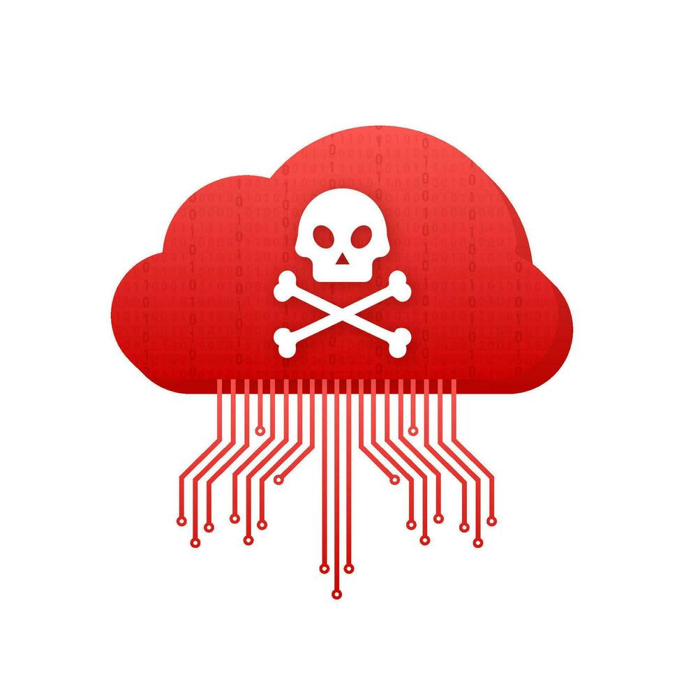 Perigo símbolo vetor ilustração. vírus proteção. computador vírus alerta. segurança Internet tecnologia, dados seguro