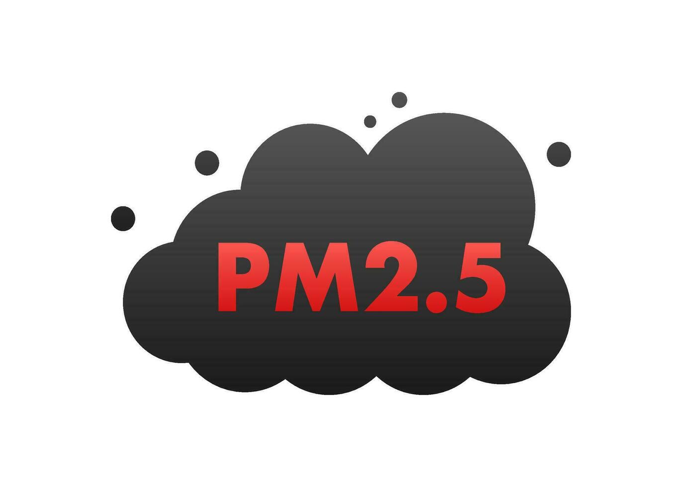 ar poluição ícone, PM 2,5. prevenção placa. vetor estoque ilustração
