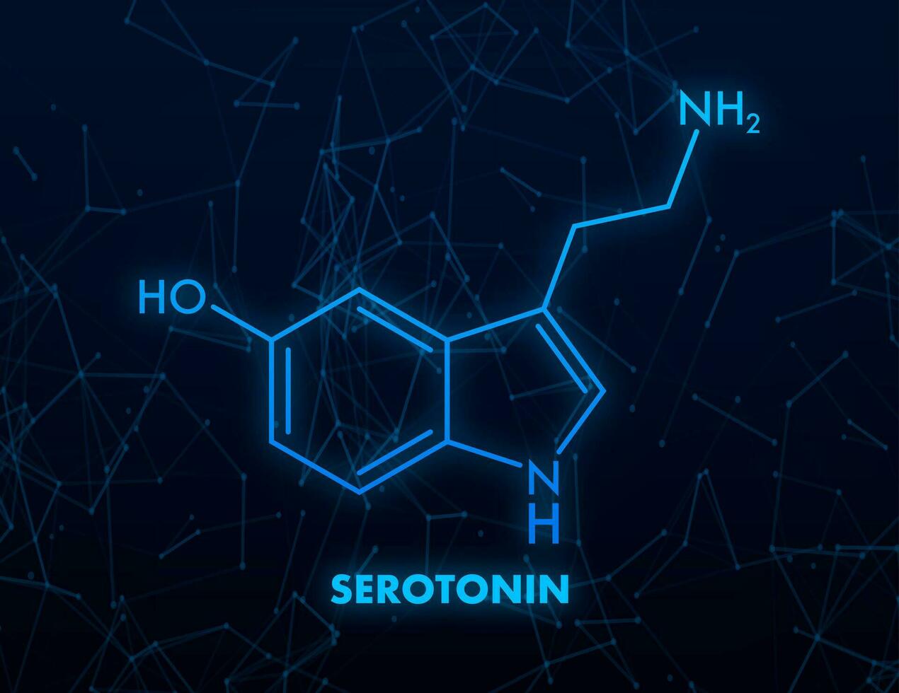 vetor gráfico. serotonina editável acidente vascular encefálico esboço ícone isolado em branco fundo.