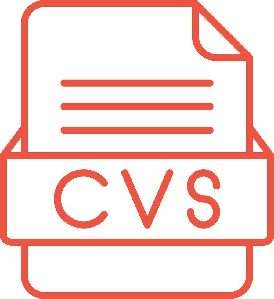 cvs Arquivo formato vetor ícone