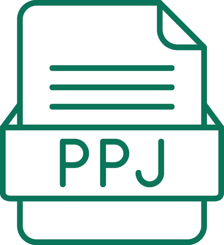 ppj Arquivo formato vetor ícone