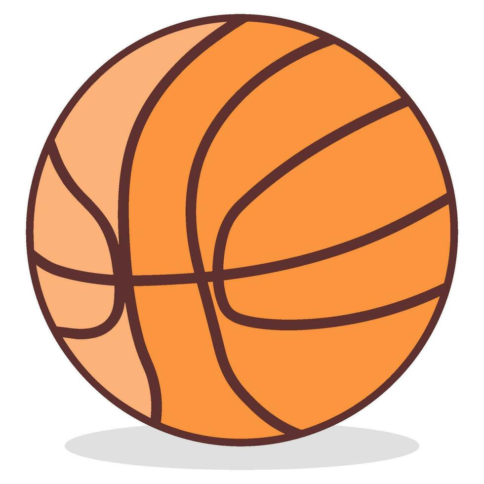 basquetebol vetor clipart isolado em branco fundo, colorida basquetebol ilustração