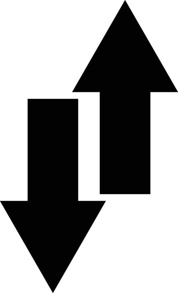 acima e baixa Setas; flechas ícone vetor isolado em branco fundo
