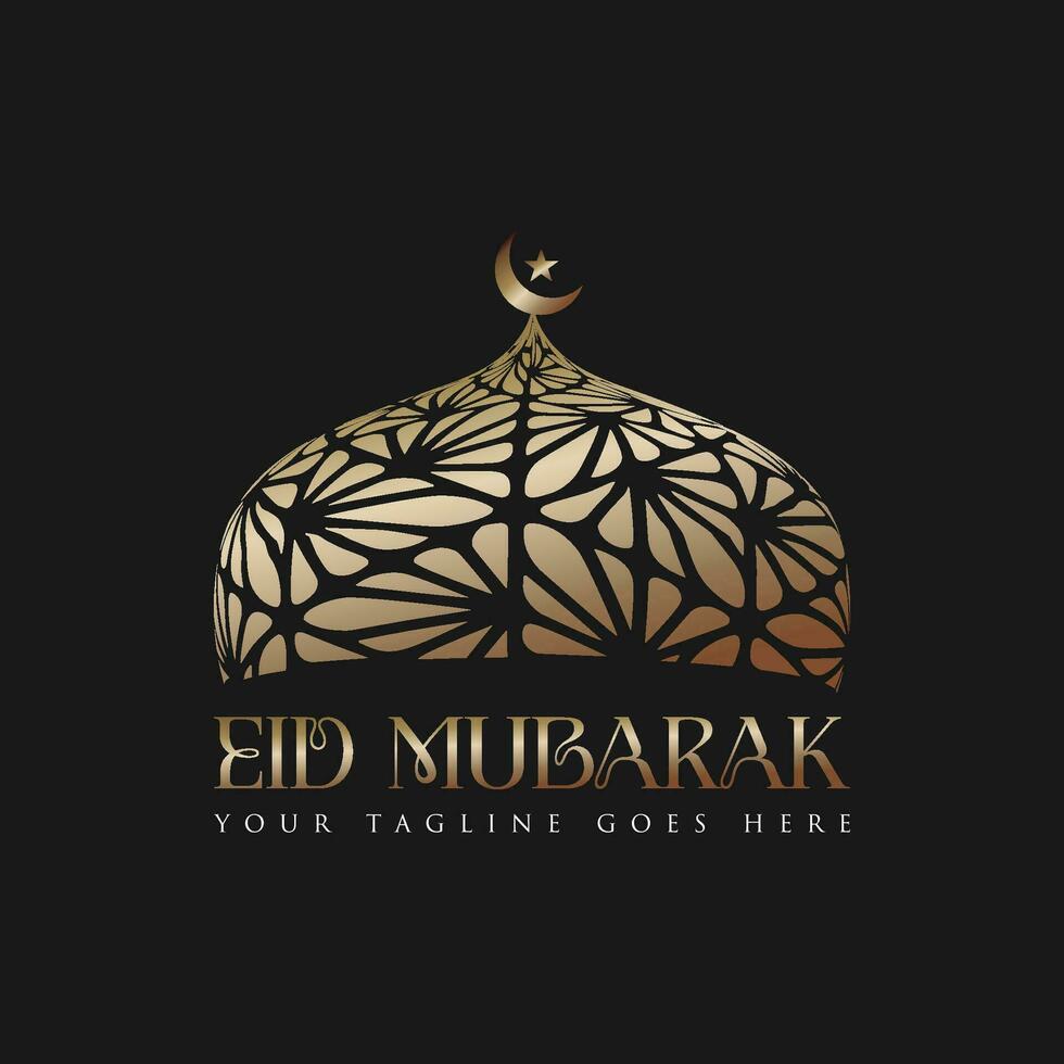 vetor de logotipo eid mubarak