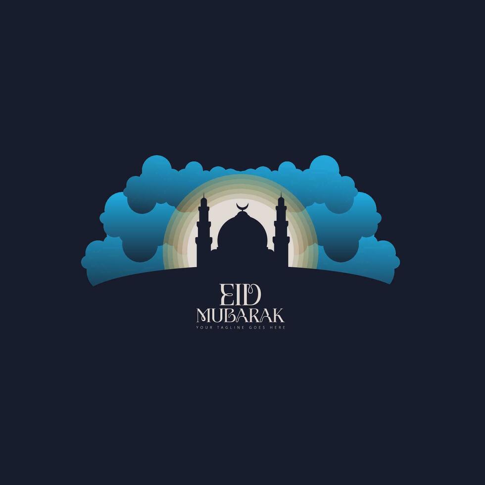 vetor de logotipo eid mubarak