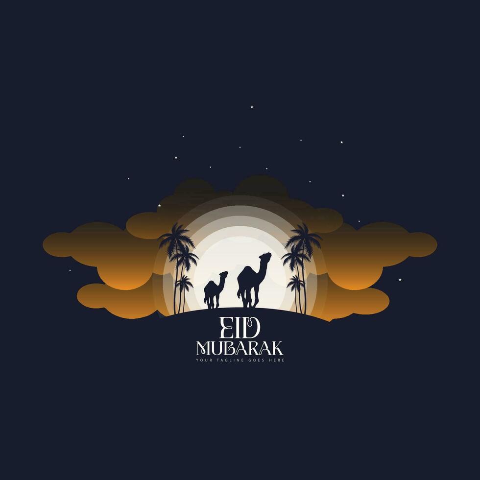 vetor de logotipo eid mubarak