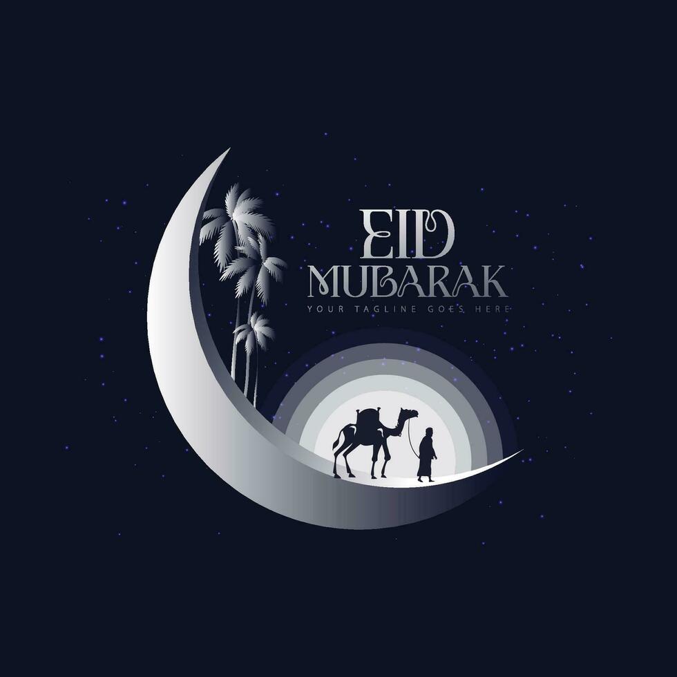 vetor de logotipo eid mubarak