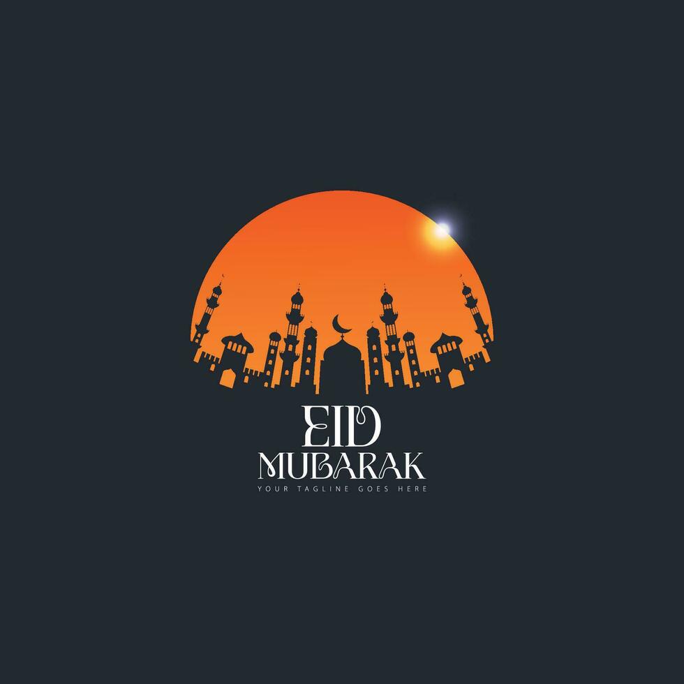 vetor de logotipo eid mubarak