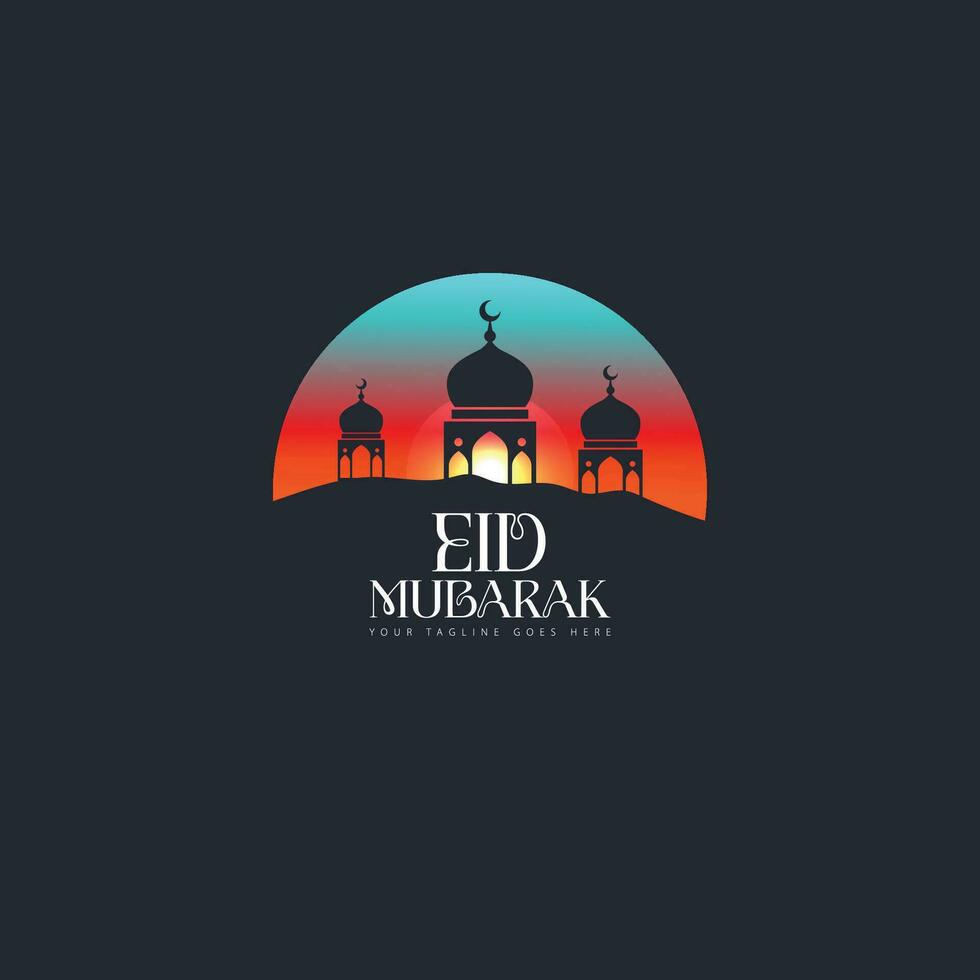 vetor de logotipo eid mubarak