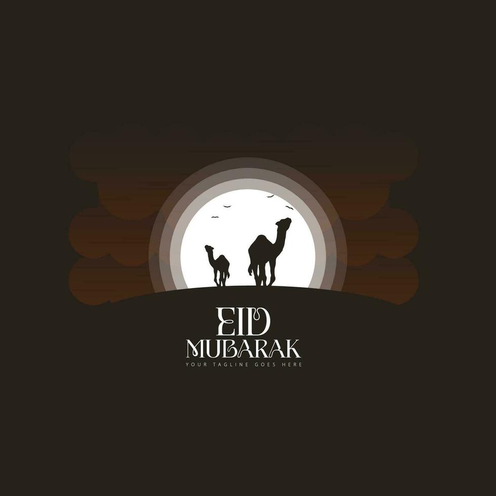 vetor de logotipo eid mubarak