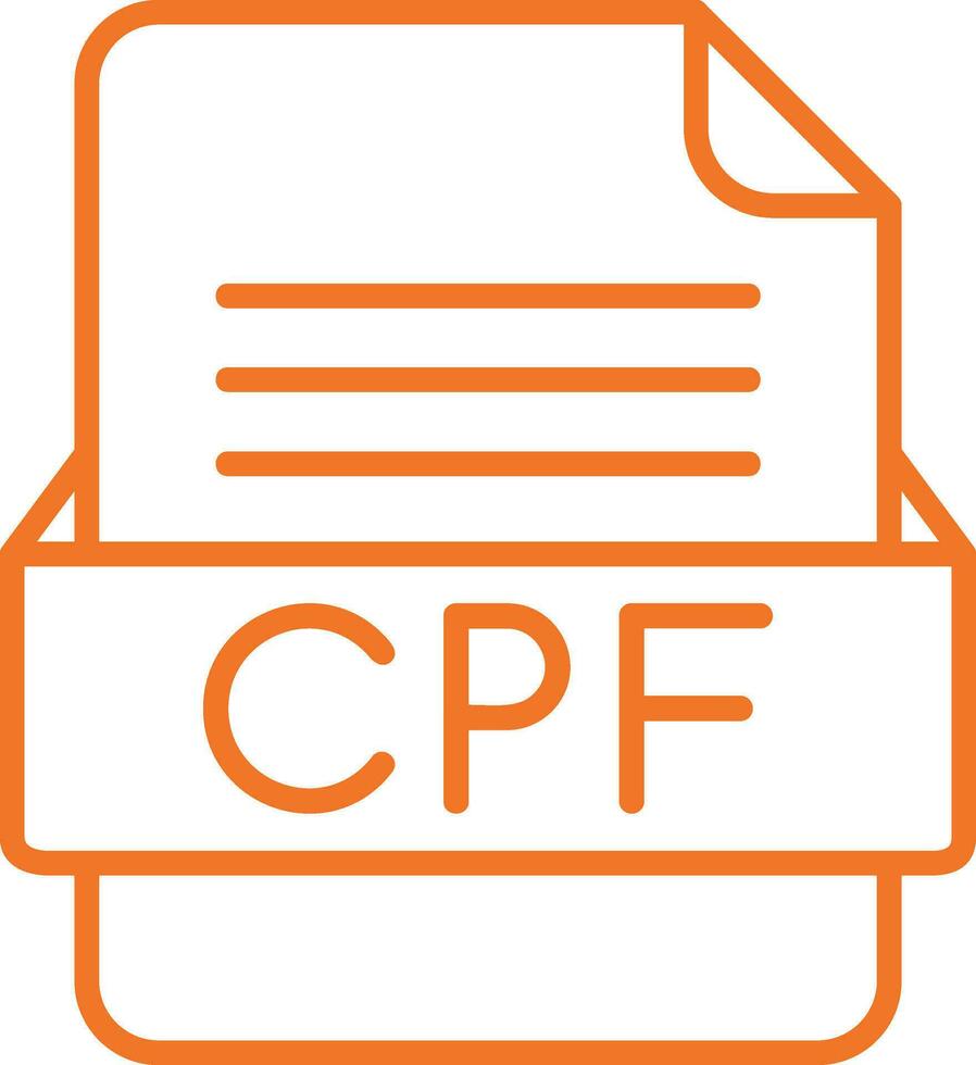 cpf Arquivo formato vetor ícone