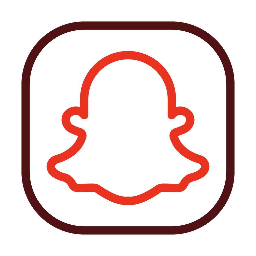 snapchat vetor Grosso linha dois cor ícones para pessoal e comercial usar.