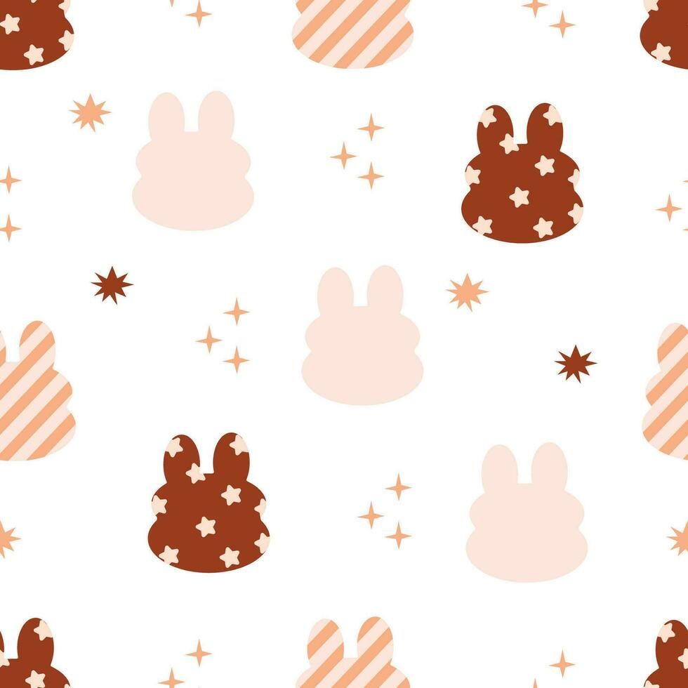 vetor kawaii Coelho desatado padronizar para têxtil fundo