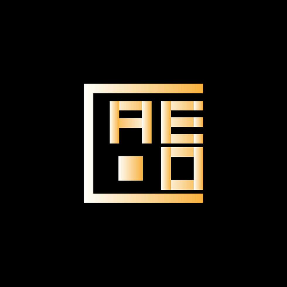 aeo carta logotipo vetor projeto, aeo simples e moderno logotipo. aeo luxuoso alfabeto Projeto