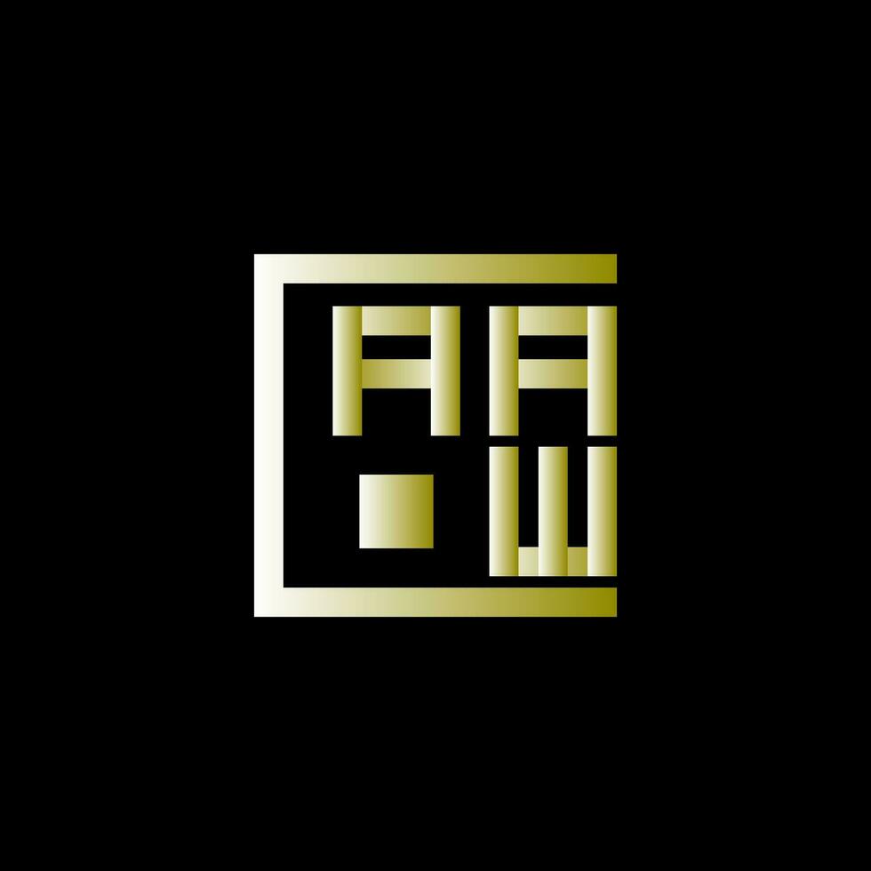 aaw carta logotipo vetor projeto, aaw simples e moderno logotipo. aaw luxuoso alfabeto Projeto