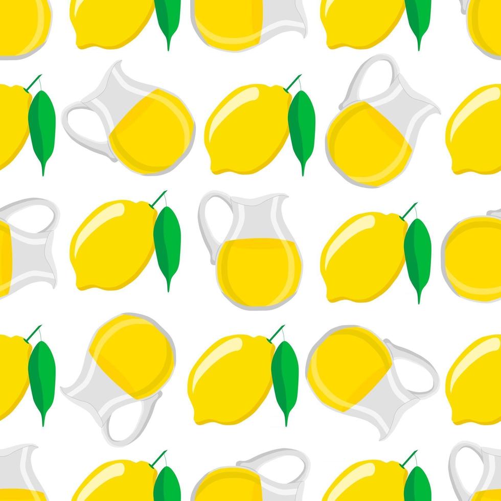 ilustração sobre o tema grande limonada colorida em jarra de limão vetor