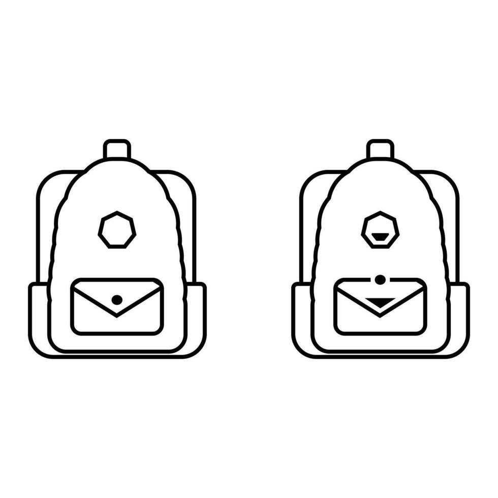 mochila ícone. esboço ilustração do mochila vetor ícone para rede, mochila ícone. Educação ícone.