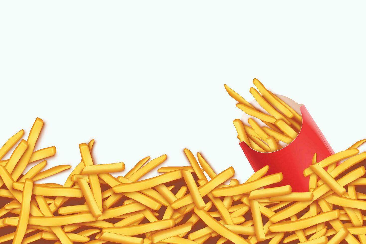 uma muitos do francês fritas vetor