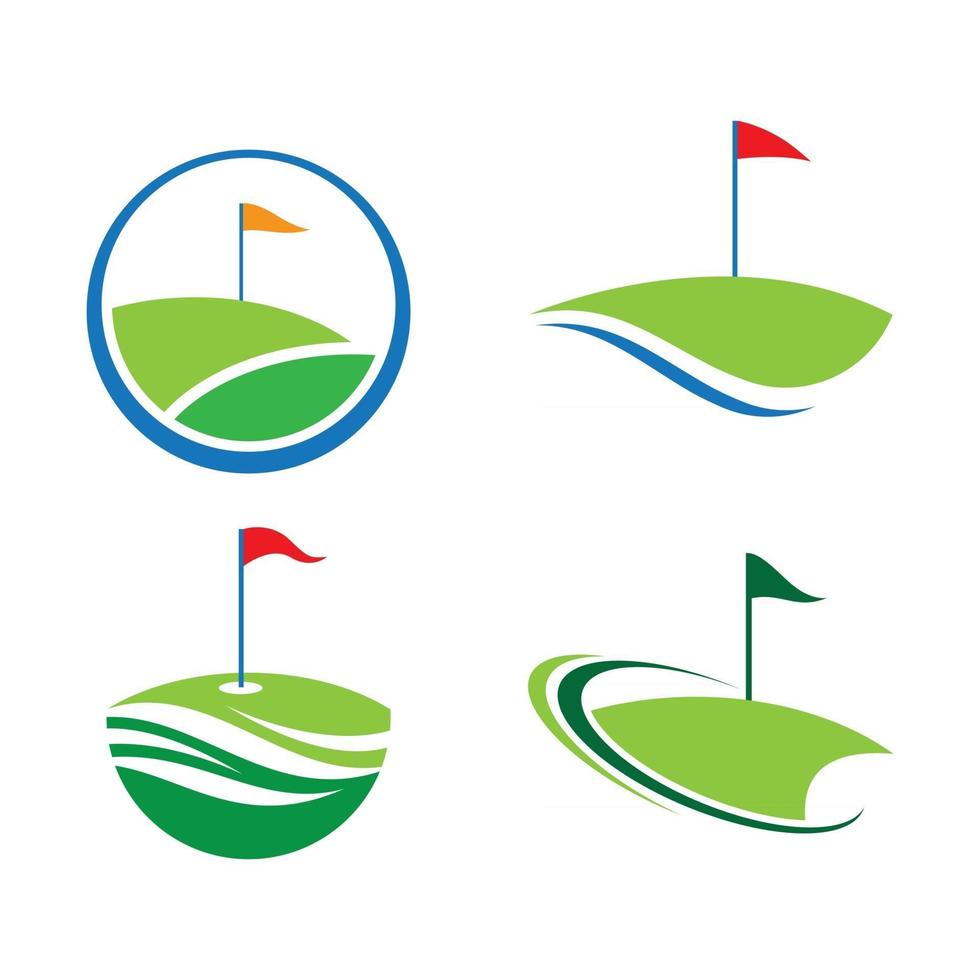 ícone de vetor de logotipo de golfe