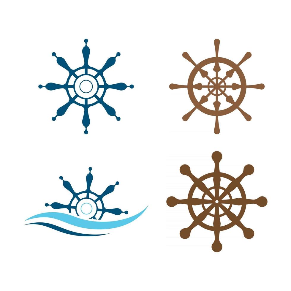 ilustração das imagens do logotipo do navio de direção vetor