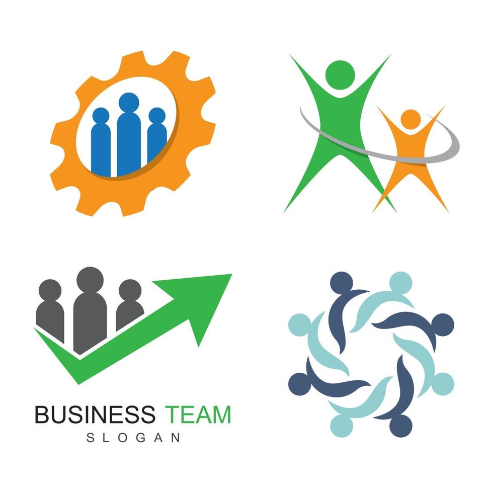 ilustração de imagens de logotipo de equipe de negócios vetor
