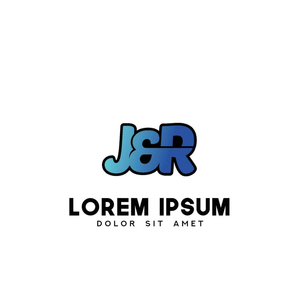 vetor de design de logotipo inicial jr