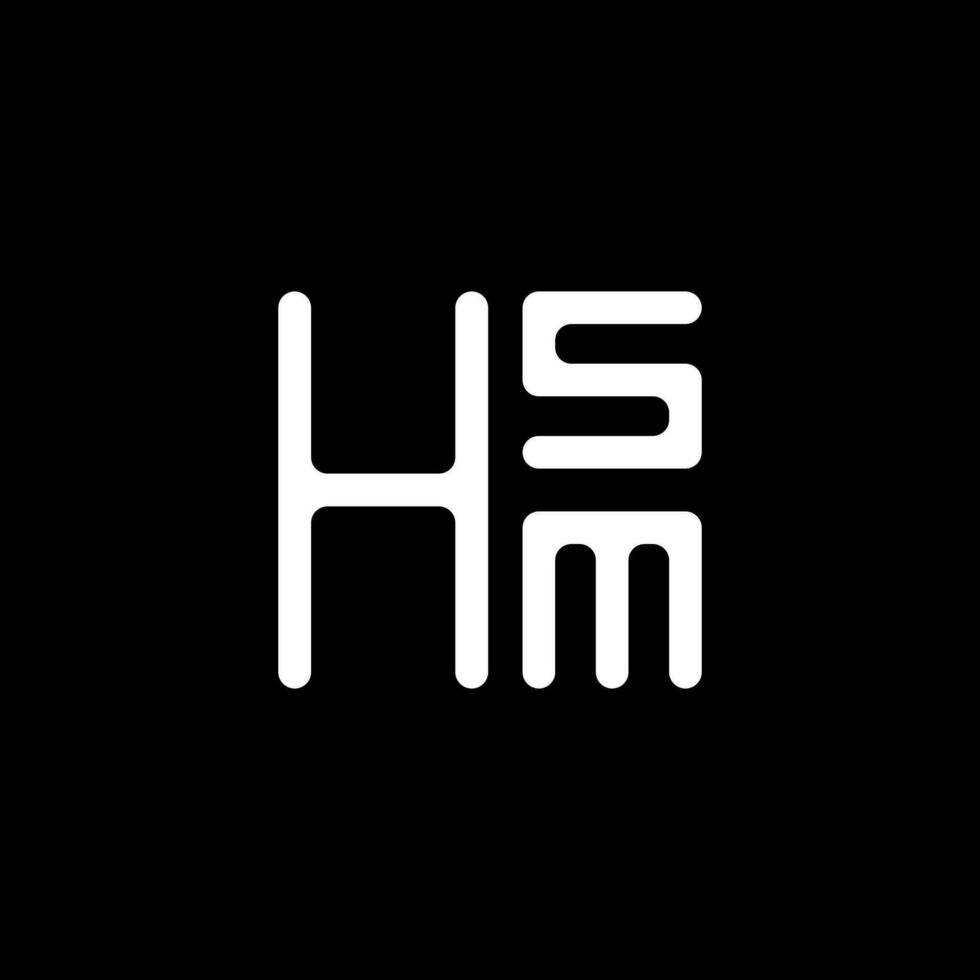 hsm carta logotipo vetor projeto, hsm simples e moderno logotipo. hsm luxuoso alfabeto Projeto