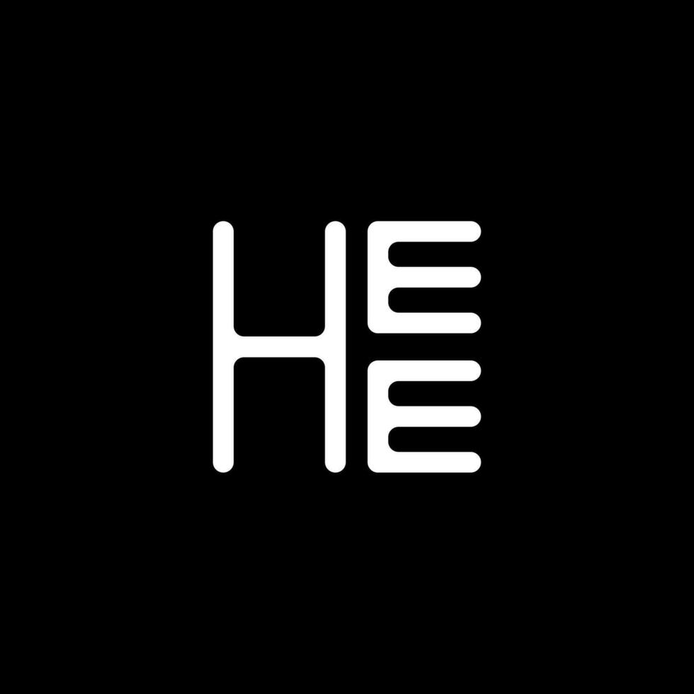 hee carta logotipo vetor projeto, hee simples e moderno logotipo. hee luxuoso alfabeto Projeto