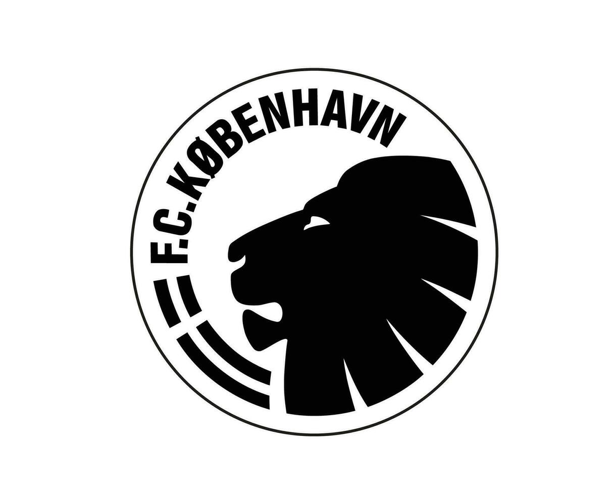 fc Copenhague clube símbolo logotipo Preto Dinamarca liga futebol abstrato Projeto vetor ilustração