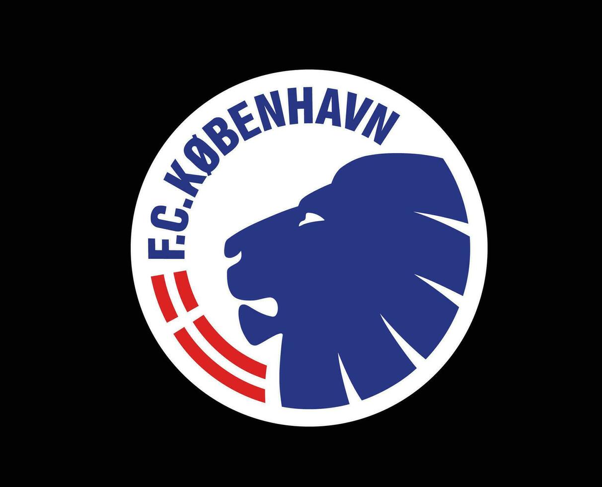 fc Copenhague clube logotipo símbolo Dinamarca liga futebol abstrato Projeto vetor ilustração com Preto fundo