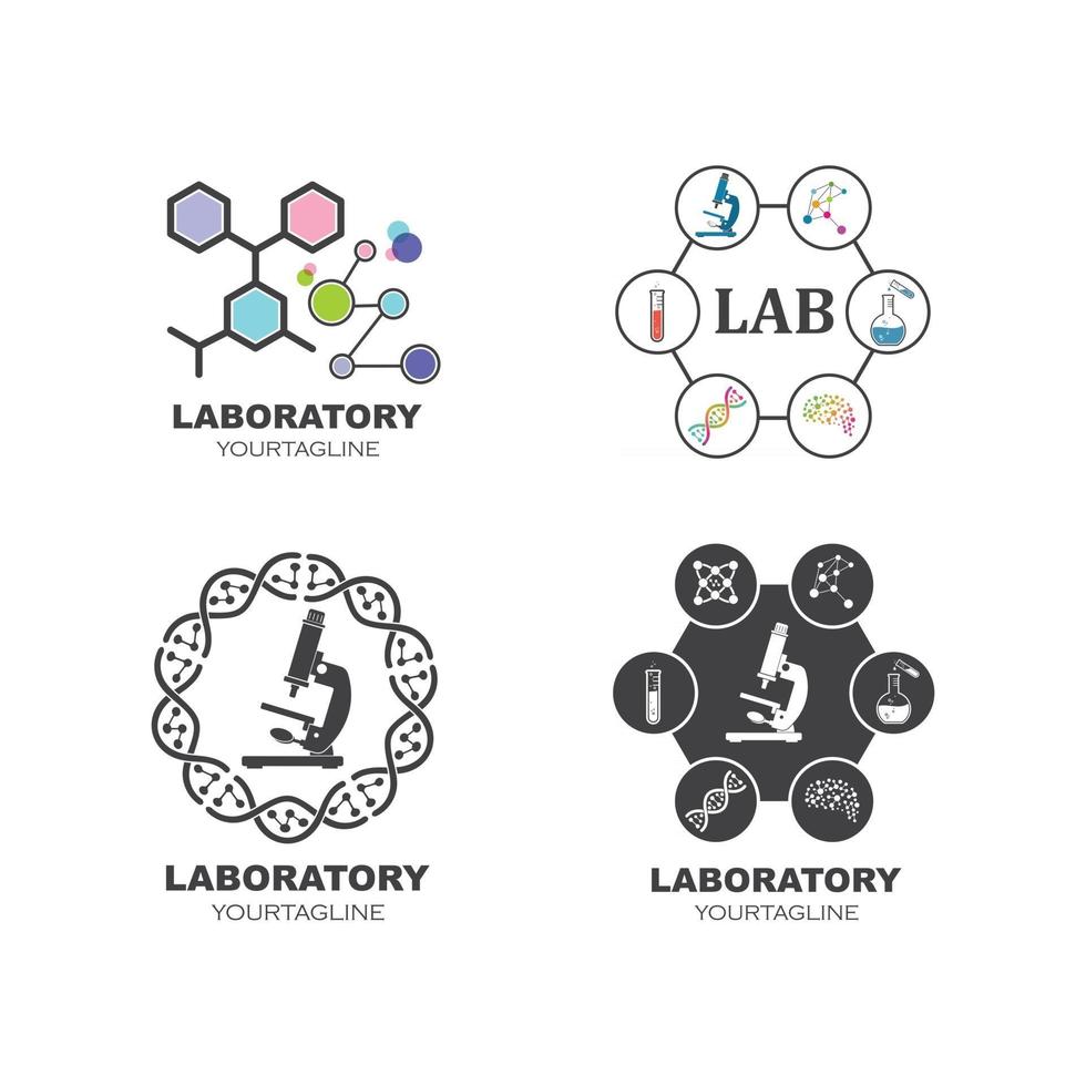 laboratório ícone logotipo ilustração vetorial design vetor