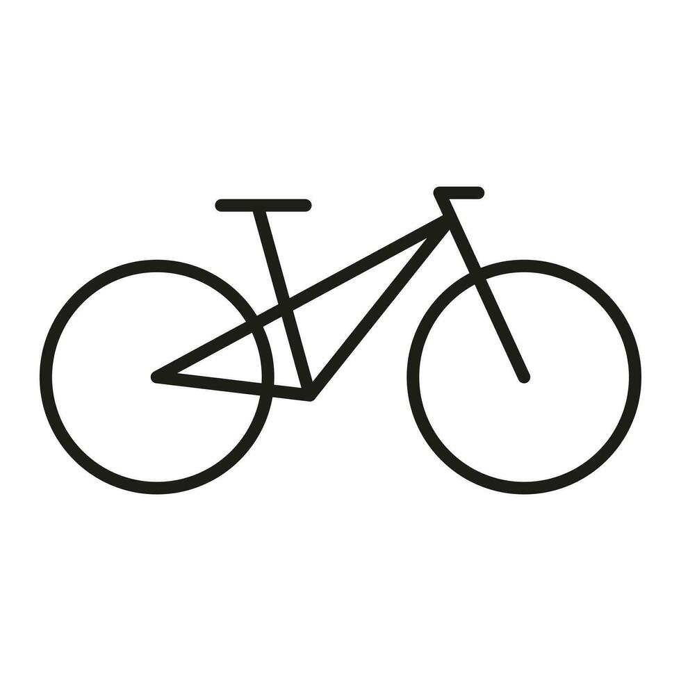 bicicleta ícone. logotipo modelo em branco fundo. vetor esboço ilustração.